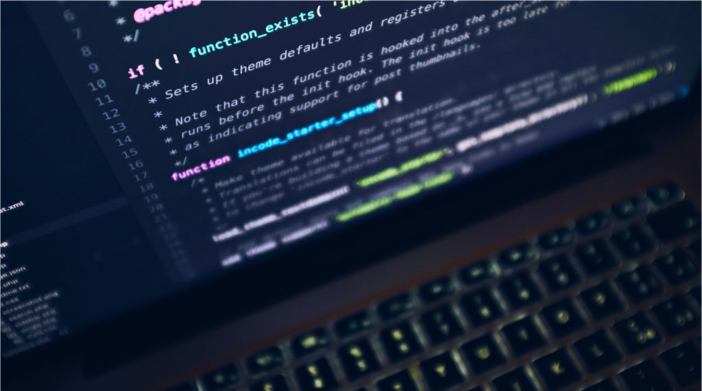 sfondo computer e codice